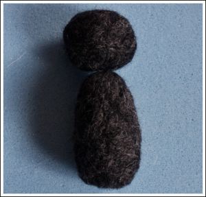 Cover over the wool in Charcoal NZ carded wool