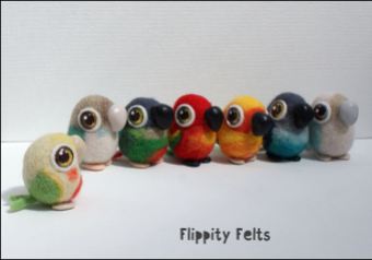 A flock of conures