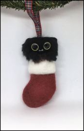 felted black persian stocking