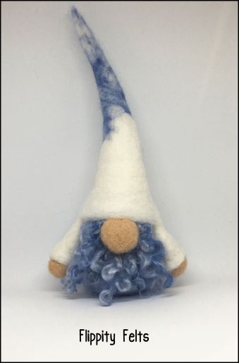 Blue and white tomte