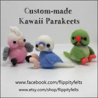 Custom Kawaii Parakeets